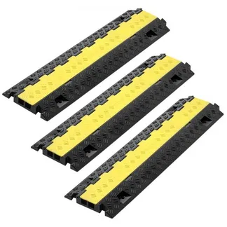 VEVOR 940 mm Kabelbrücke, 9979 kg/Achstragkraft, 2-Kanal(31×28 mm) Überfahrschutz aus TPU, Stolperschutz, Bodenabdeckungen, für Bereiche mit hoher Schwelle, Zuhause, Büro, Lager, 3er-Pack VEVOR 940 mm Kabelbrücke, 9979 kg/Achstragkraft, 2-Kanal(31×28 mm) Überfahrschutz aus TPU, Stolperschutz, Bodenabdeckungen, für Bereiche mit hoher Schwelle, Zuhause, Büro, Lager, 3er-Pack