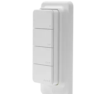 Shelly · Plug & Play · „Blu ZB RC Button 4“ · Fernbedienung inkl. Magnethalter · 4-fach · 16 Aktionen · Bluetooth · Zigbee · Weiß Shelly · Plug & Play · „Blu ZB RC Button 4“ · Fernbedienung inkl. Magnethalter · 4-fach · 16 Aktionen · Bluetooth · Zigbee · Weiß