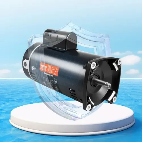 VEVOR 2 PS Pool-Pumpenmotor, 56Y Rahmen, 230V (7,8 Ampere) 3450 U/min, 60Hz, 1,3 Betriebsfaktor, 50μF/250V Kondensator, Linksdrehung Vierkantflansch Ersatzmotor – Bild 7