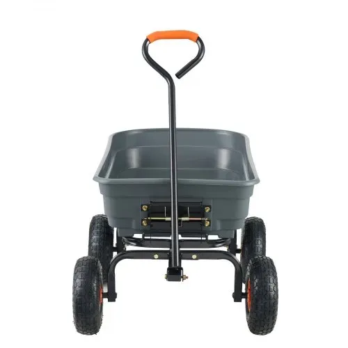 VEVOR Transportwagen, Gartenkarre mit leicht zu montierendem Stahlrahmen, Gartenwagen mit umwandelbarem 2-in-1-Griff, Mehrzweck-Schubkarre mit 270 kg Tragkraft, 25,4 cm Reifen – Bild 8