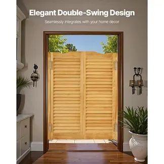 VEVOR Saloontür, 805x28x1060 mm, Schwingtür mit Scharnieren & Beschlagsatz, Flügeltür, einfach zu installieren, gewölbte Innenschwingtüren für Cafés, Flur, Küche, Bar, Pub, Eingang, Holzfarbe VEVOR Saloontür, 805x28x1060 mm, Schwingtür mit Scharnieren & Beschlagsatz, Flügeltür, einfach zu installieren, gewölbte Innenschwingtüren für Cafés, Flur, Küche, Bar, Pub, Eingang, Holzfarbe