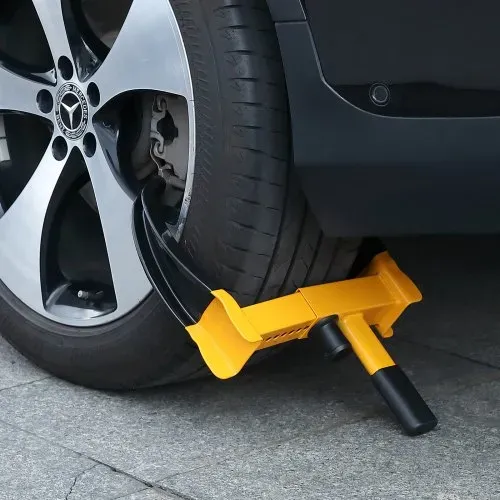 VEVOR Radkralle Parkkralle 2 Stk. Wegfahrsperre 9 Verstellbare Positionen, mit 6 Schlüsseln für Auto SUVs Geländewagen Anhänger Reifenkralle Wegfahrsperre Diebstahlsicherung Radklemme Radschloss Gelb – Bild 7