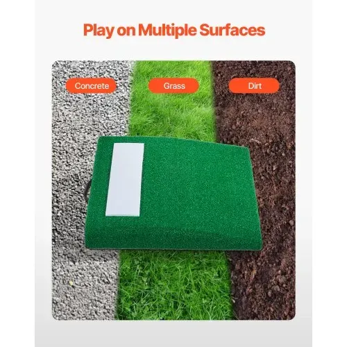 VEVOR Pitching Mound, tragbarer Baseball Pitcher Mound, 31 Zoll Pitching-Trainingsausrüstung (Oudoor / Indoor), Softball-Pitching-Hilfen mit Antifade-Rasen & Pitching-Gummi & Tragegriff – Bild 5