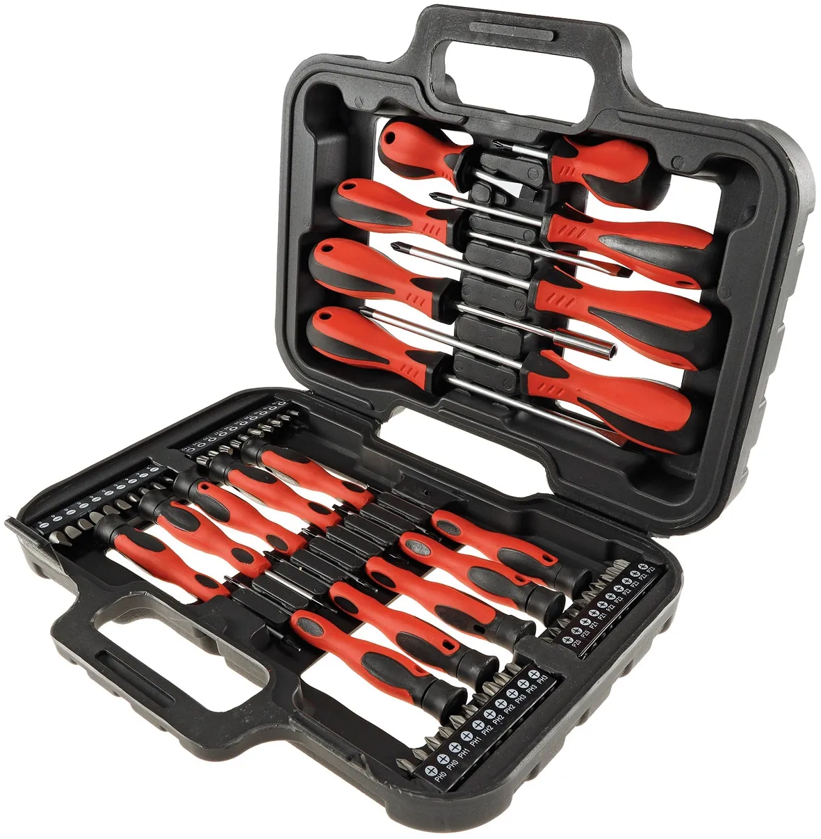 Schraubendreher Set 58-teilig mit Koffer 18 Schraubendreher, 40 Bits Schraubendreher Set 58-teilig mit Koffer 18 Schraubendreher, 40 Bits