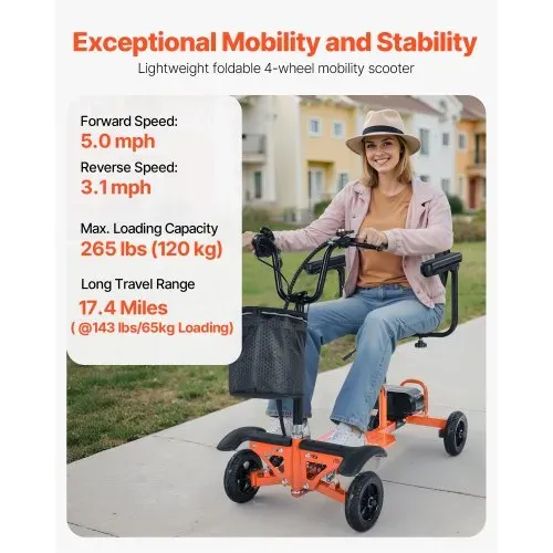 VEVOR 4-Rad-Elektromobil, klappbar 120 kg Tragkraft, Seniorenmobil, Mobilitätsroller, Elektrischer Rollstuhl mit 48-V-Lithiumbatterie, Vollgummireifen & 8° Steigfähigkeit, 12,5 km Reichweite VEVOR 4-Rad-Elektromobil, klappbar 120 kg Tragkraft, Seniorenmobil, Mobilitätsroller, Elektrischer Rollstuhl mit 48-V-Lithiumbatterie, Vollgummireifen & 8° Steigfähigkeit, 12,5 km Reichweite