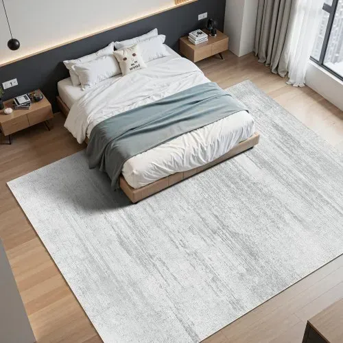 VEVOR Wohnzimmerteppich, 3048x4267 mm, Kurzflor, waschbarer Teppich, rutschfeste Bodenmatte, moderner Flächenteppich, für Schlafzimmer, Büro, Wohnzimmer, Kinderzimmer, Eingangsbereich, Grau – Bild 7