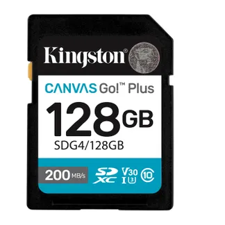 Kingston Technology Canvas Go! Plus 128GB SDXC Canvas Go Plus Gen4 200MB/s C10 UHS-I U3 V30 Kingston Technology Canvas Go! Plus 128GB SDXC Canvas Go Plus Gen4 200MB/s C10 UHS-I U3 V30