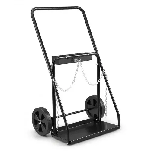 VEVOR Schweißflaschenwagen, Sauerstoff-Acetylen-Tankwagen mit 200 kg statischer Tragkraft, 25,4 cm Vollrädern & Sicherheitsketten zur Tanklagerung, für doppelte Gasflaschen mit 31,8 cm Durchmesser – Bild 8