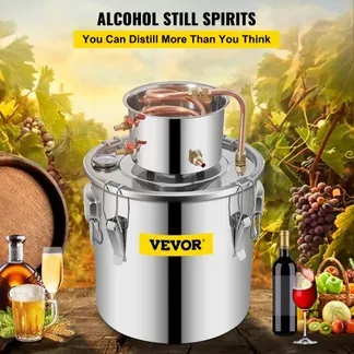 VEVOR Alkohol Destillierapparat 30 L, Alkohol Destillierapparat mit Umwälzpumpe, Alkohol Destillierapparat Kupferrohr, Whiskey Destillierapparat mit eingebautem Thermometer, Edelstahl VEVOR Alkohol Destillierapparat 30 L, Alkohol Destillierapparat mit Umwälzpumpe, Alkohol Destillierapparat Kupferrohr, Whiskey Destillierapparat mit eingebautem Thermometer, Edelstahl