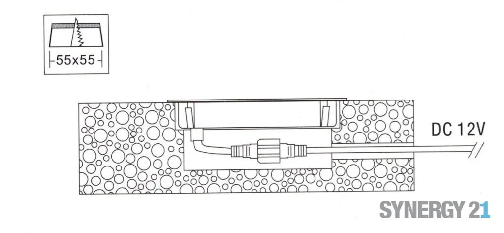Synergy 21 Bodeneinbaustrahler ARGOS quadratisch in-G IP67 ww – Bild 3