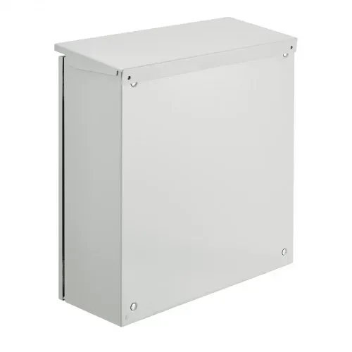 VEVOR Schaltschrank Elektrogehäuse, 600x600x200 mm, NEMA 4 Außengehäuse, IP66 wasser- & staubdicht, Kohlenstoffstahl, Klappanschlussdose für Innen- & Außenbereich, mit Regenschutzhaube – Bild 9