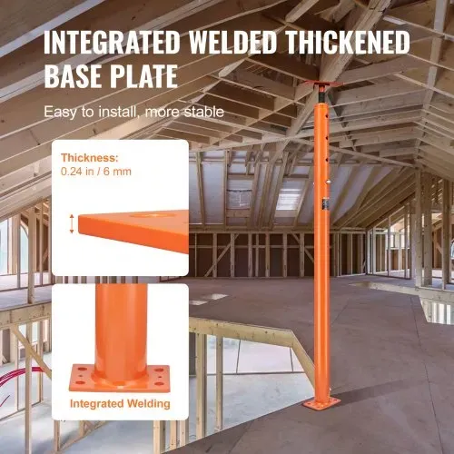 VEVOR Wagenheber fürs Haus, Höhenbereich von 142 bis 254 cm, maximale Tragkraft 8.600 kg, verstellbarer Stützbalken, Kellerheber, Pfostenstange zum Nivellieren, Hebestütze, Teleskop-Stahlheber für vorübergehende Unterstützung – Bild 3