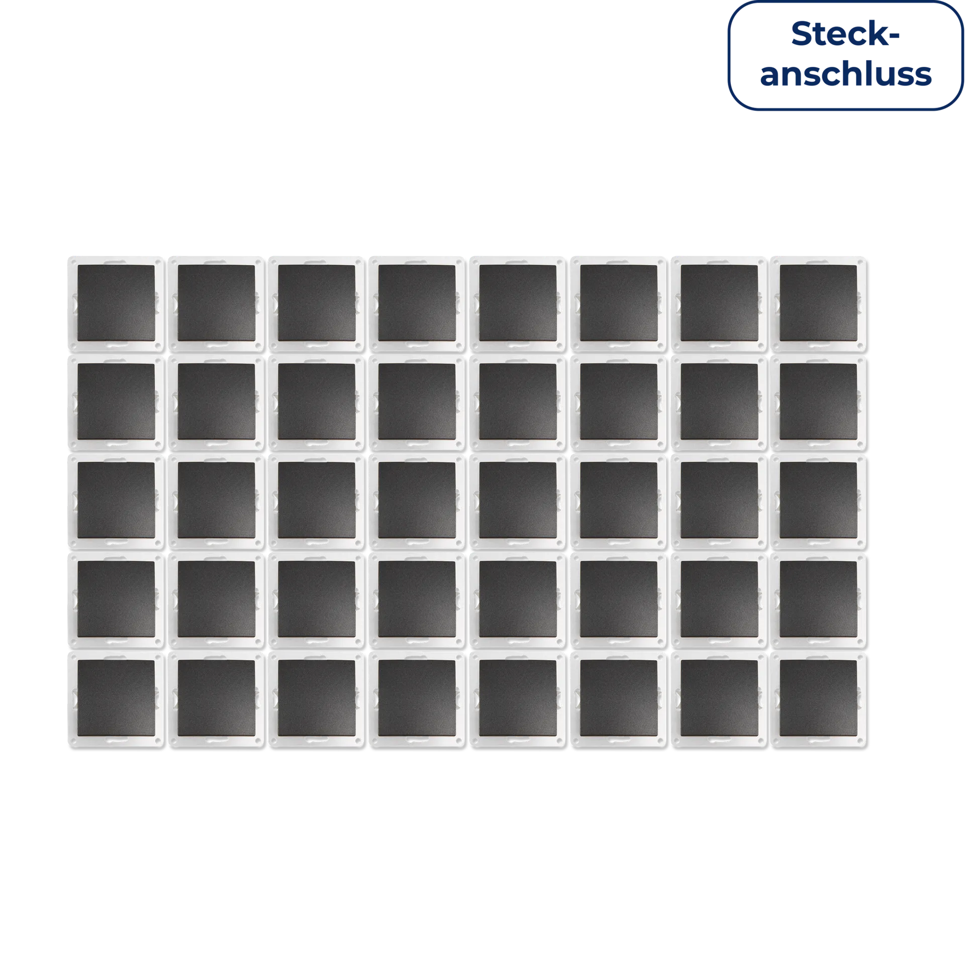 Wechselschalter McPower “Flair“ 250V~/10A, Steckanschluss, anthrazit, 40er-Pack Wechselschalter McPower “Flair“ 250V~/10A, Steckanschluss, anthrazit, 40er-Pack