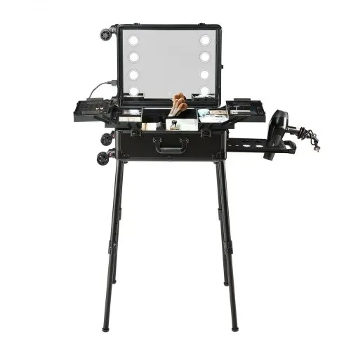 VEVOR Kosmetikkoffer 1030 x 510 x 1360 mm Schminktasche ABS + MDF-Platte + Aluminiumrahmen Schminkkoffer Make-Up Koffer Ideal für Friseur-, Make-up-Studios, Hochzeits- oder Event-Make-up – Bild 9