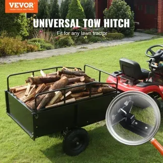 VEVOR Schwerlastbarer Rasentraktor Kippanhänger mit 340 kg Tragkraft, Anhängevorrichtung mit Kippbarer Ladefläche, Anhänger mit abklappbaren Seitenwänden, Schwarzer ATV UTV Kippanhänger Anhänger VEVOR Schwerlastbarer Rasentraktor Kippanhänger mit 340 kg Tragkraft, Anhängevorrichtung mit Kippbarer Ladefläche, Anhänger mit abklappbaren Seitenwänden, Schwarzer ATV UTV Kippanhänger Anhänger