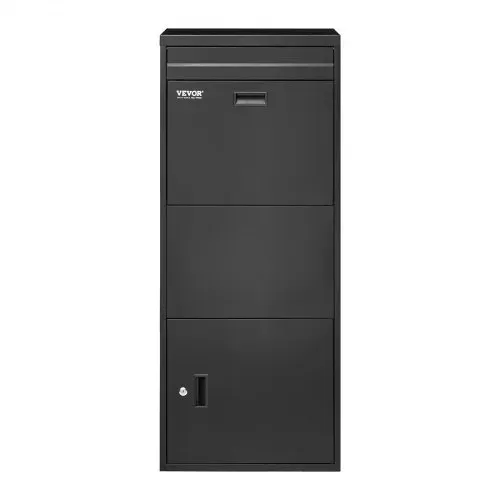 VEVOR Paketbriefkasten 1198x500x360 mm, Paketkasten mit Schloss, Paketbriefbox aus verzinktem Stahl mit Diebstahlschutzdesign, Packstation für Zuhause und das Büro, schwarz – Bild 10