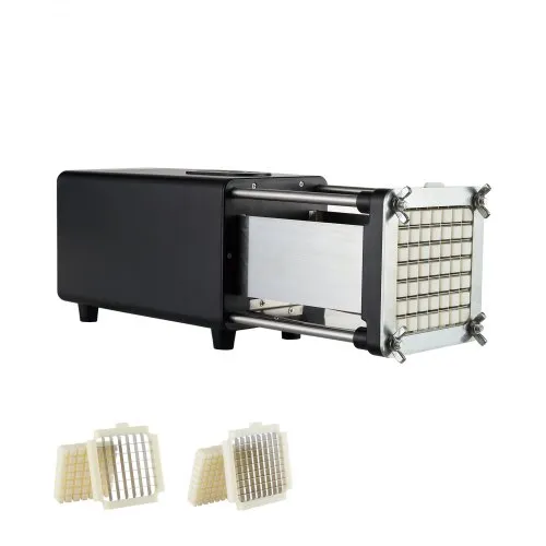 VEVOR Elektrischer Pommes Frites Schneider Kartoffelschneider mit 1/2 & 3/8 Zoll Klingen Edelstahl, Kartoffelschneider und Zerkleinerer mit Anti-Rutsch-Füßen, für Kartoffeln Pommes Frites Gemüse VEVOR Elektrischer Pommes Frites Schneider Kartoffelschneider mit 1/2 & 3/8 Zoll Klingen Edelstahl, Kartoffelschneider und Zerkleinerer mit Anti-Rutsch-Füßen, für Kartoffeln Pommes Frites Gemüse