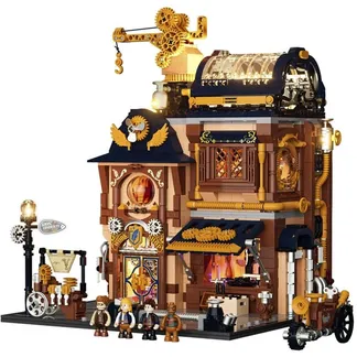 Steampunk-Mechanikwerkstatt, Konstruktionsspielzeug Steampunk-Mechanikwerkstatt, Konstruktionsspielzeug