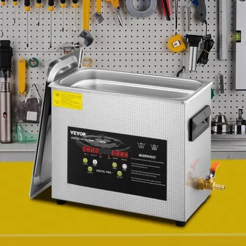 VEVOR 6L Verbesserter Ultraschallreiniger (200 W Heizung, 180 W Ultraschall) Professioneller digitaler Labor-Ultraschall-Teilereiniger mit Heizungstimer für die Reinigung von Schmuck, Brillen – Bild 7