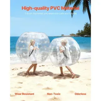VEVOR aufblasbare Bumper-Bälle im 2er-Pack, 1,2 m Körper-Sumo-Zorb-Bälle für Teenager und Erwachsene, 0,8 mm dicke PVC-Menschenhamster-Blasenbälle für Team-Gaming-Spiele im Freien, Bumper-Bopper-Spiel VEVOR aufblasbare Bumper-Bälle im 2er-Pack, 1,2 m Körper-Sumo-Zorb-Bälle für Teenager und Erwachsene, 0,8 mm dicke PVC-Menschenhamster-Blasenbälle für Team-Gaming-Spiele im Freien, Bumper-Bopper-Spiel
