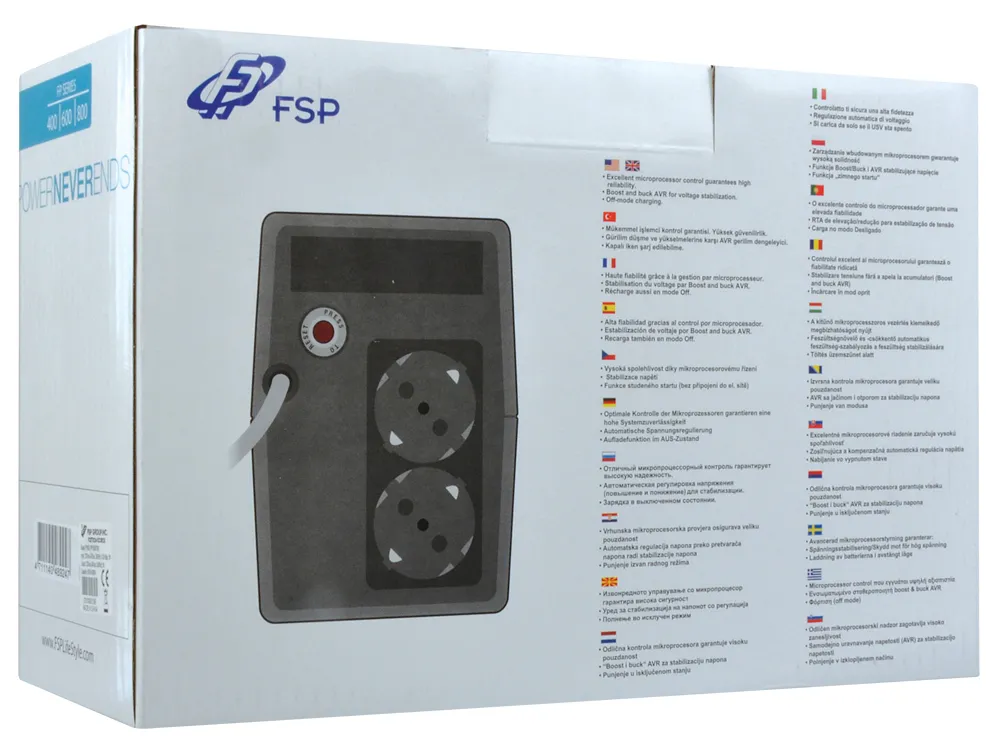 FSP FP 800 Unterbrechungsfreie Stromversorgung (USV) 0,8 kVA 480 W 2 AC-Ausgänge – Bild 5