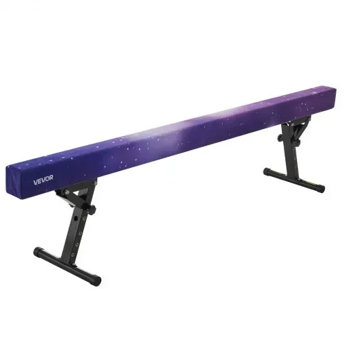 VEVOR Schwebebalken Gymnastik Kinder 241 cm Höhenverstellbar (5-stufig), 158,7 kg belastbarer Gymnastikbalken Turnbalken, Balance Balken Balancierbalken für Fitnessstudio, Galaxy – Bild 8