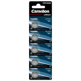 Knopfzelle CAMELION, CR1620 3,0V, Lithium, 5er-Blister Knopfzelle CAMELION, CR1620 3,0V, Lithium, 5er-Blister