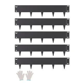 VEVOR Rasenkante, 5er-Set, 990x207x1,5 mm, rostbeständige Beeteinfassung aus Metall, Beetumrandung, Raseneinfassung, einfach zu installieren, Trennwand für Blumenbeete, Hofwege VEVOR Rasenkante, 5er-Set, 990x207x1,5 mm, rostbeständige Beeteinfassung aus Metall, Beetumrandung, Raseneinfassung, einfach zu installieren, Trennwand für Blumenbeete, Hofwege