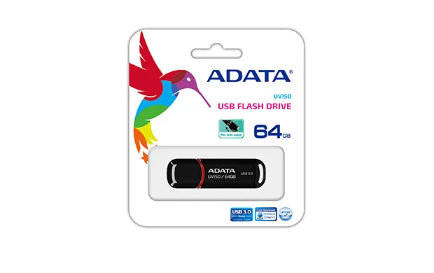 ADATA 64GB DashDrive UV150 USB-Stick USB Typ-A 3.2 Gen 1 (3.1 Gen 1) Schwarz – Bild 2