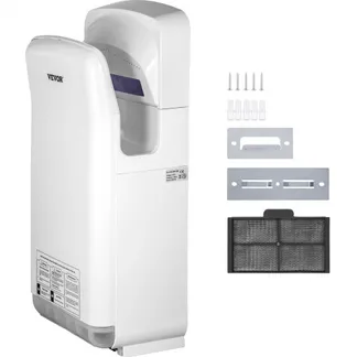 VEVOR Händetrockner 2000W Kommerzieller elektrischer Händetrockner HEPA-Filter Wandhandtrockner Kohlebürstenmotor Händeföhn Weiß Luftgeschwindigkeit 100m/s ideal für Flughäfen Büros Einkaufszentren VEVOR Händetrockner 2000W Kommerzieller elektrischer Händetrockner HEPA-Filter Wandhandtrockner Kohlebürstenmotor Händeföhn Weiß Luftgeschwindigkeit 100m/s ideal für Flughäfen Büros Einkaufszentren