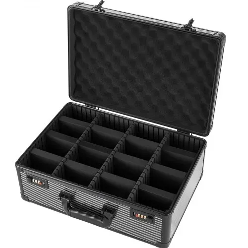 VEVOR Kartenaufbewahrungsbox für 162 PSA-Slab-Karten Kartenbox Tragbar, Geeignet für 130 SGC, 115 BGS, 585 Toploader oder über 999 Lose Karten, Abschließbar, mit 4 Reihen, Griff &12 Trennfächern – Bild 8