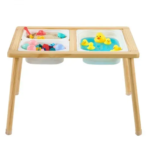 VEVOR Sensorischer Tisch, 7-in-1 Aktivitätstisch mit Wendbarer, Doppelseitiger Platte, Aufbewahrungsboxen & Rutschfesten Füßen, Spiel-Sand- & Wassertisch, für Kinder im Alter von 3-6 Jahren – Bild 8