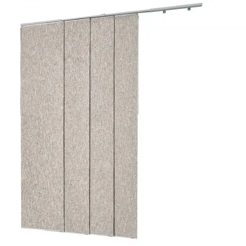 VEVOR Flächenvorhänge, ausziehbare Schiene von 116 cm bis 218 cm (B), zuschneidbare Flächenvorhänge bis 243 cm (H), Vertikale Verdunkelungs-Schiebegardinen für Schiebetüren Terrassentüren Braun – Bild 9
