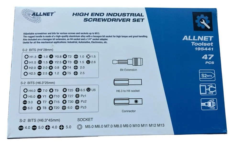ALLNET Tools Schraubenzieher Set, Hochwertiges Toolkit/Werkzeug 60 Teile – Bild 4