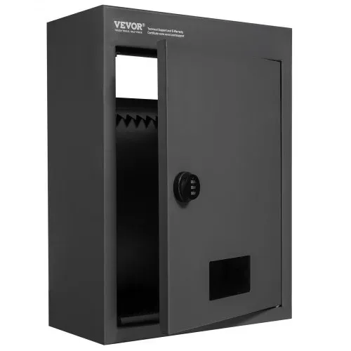 VEVOR Mauerdurchwurf Briefkasten, robuster Einbaubriefkasten aus Stahl für Wände mit einer Dicke von 70 bis 200 mm, Zahlenschloss, 320 x 158 x 430 mm Briefkasten, schwarz – Bild 8