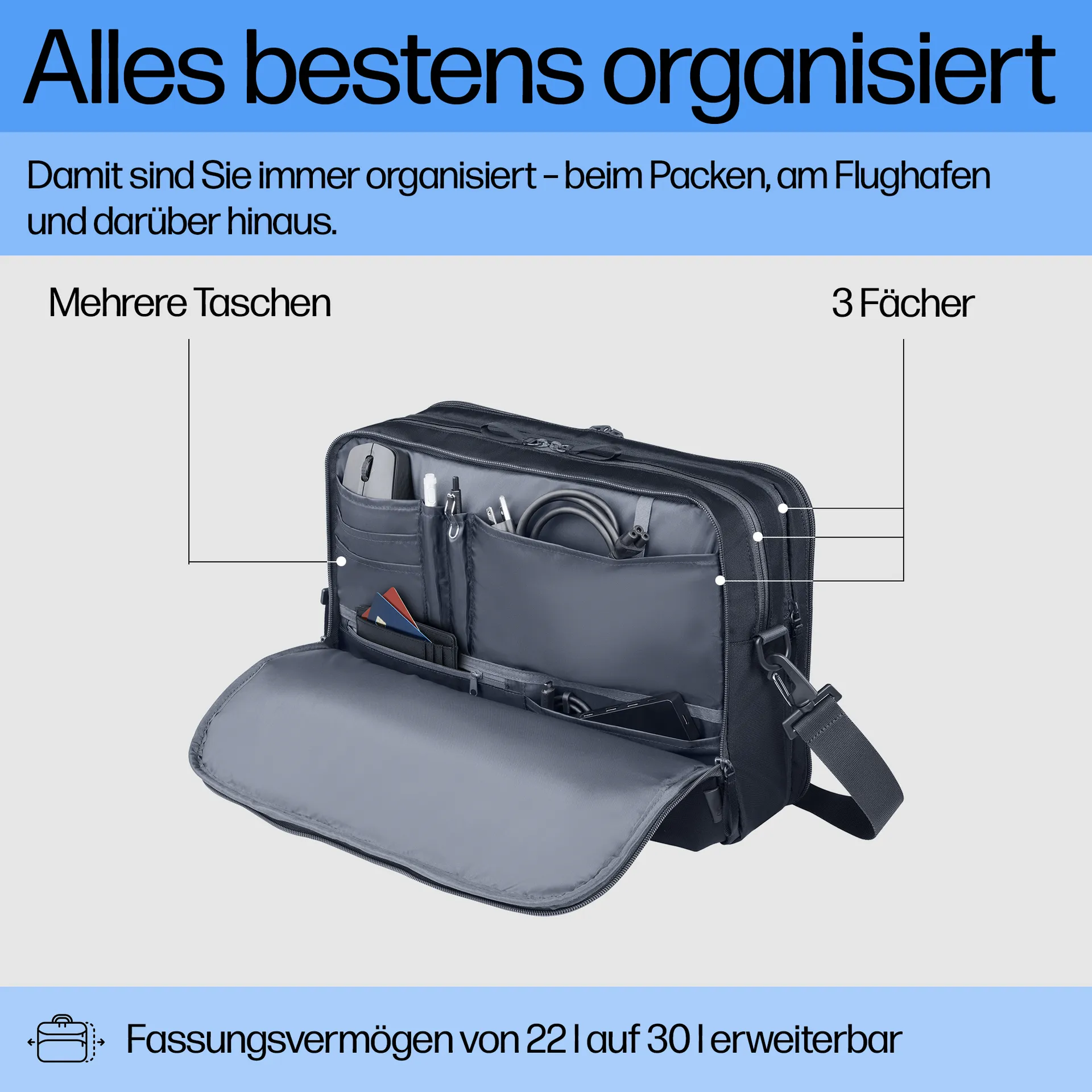 HP Travel Plus 22L 16-inch Laptop Bag – Bild 6