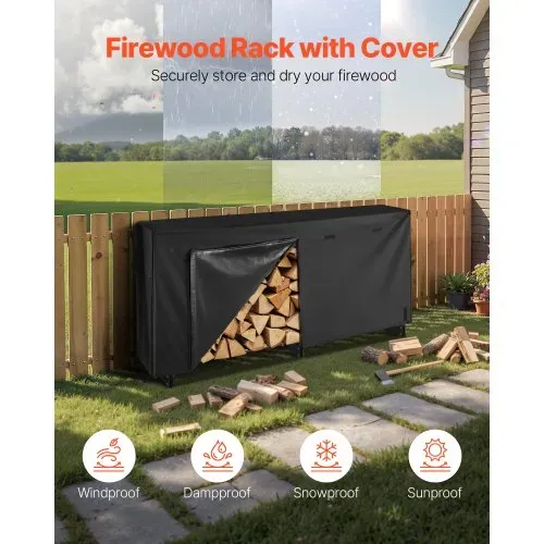 VEVOR Metall Kaminholzregal, 257x36x117 cm Brennholzregal, Kaminholzunterstand aus Metall, max. Tragkraft 300 kg, Feuerholzregal, Kaminholzlager, Stapelhilfe für Veranden, Terrassen, Gärten VEVOR Metall Kaminholzregal, 257x36x117 cm Brennholzregal, Kaminholzunterstand aus Metall, max. Tragkraft 300 kg, Feuerholzregal, Kaminholzlager, Stapelhilfe für Veranden, Terrassen, Gärten