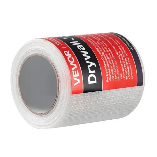 VEVOR Fugenband, 150 mm B x 30 m L, 12 Rollen, selbstklebendes Fiberglas-Trockenbau-Reparaturband, Gewebeband für Reparatur- & Spachtelarbeiten, für eine glatte, ebene Wandoberfläche – Bild 10