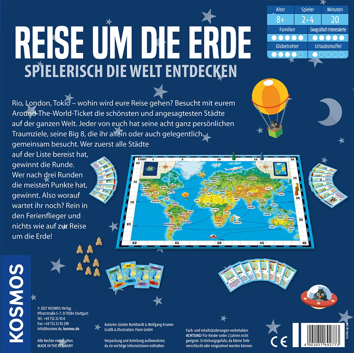 Kosmos Reise um die Erde Spielerisch die Welt entdecken Brettspiel Reisen/Abenteuer – Bild 2