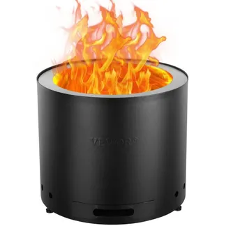 VEVOR Rauchfreier Feuerstellenofen, Lagerfeuer, H: 15,4 Zoll x Durchmesser: 19,3 Zoll, Holzkamine mit abnehmbarer Aschepfanne, tragbare Feuerstelle für den Außenbereich aus SUS430 Edelstahl, für Camping auf der Terrasse VEVOR Rauchfreier Feuerstellenofen, Lagerfeuer, H: 15,4 Zoll x Durchmesser: 19,3 Zoll, Holzkamine mit abnehmbarer Aschepfanne, tragbare Feuerstelle für den Außenbereich aus SUS430 Edelstahl, für Camping auf der Terrasse