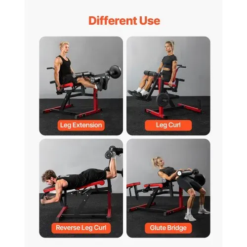 VEVOR Beinstrecker und Curl-Maschine, sitzende Bein-Drehstrecker für die Oberschenkel, verstellbares Gerät für Spezialübungen des Unterkörpers, Heim-Fitnessstudio Trainingsbank, 250 kg Tragkraft – Bild 5