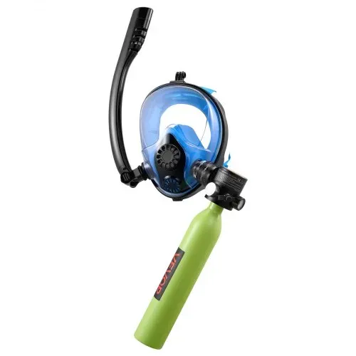 VEVOR Mini-Tauchflasche 0,5 L, Tragbare Lungenflasche für Unterwasseratmung, Wiederverwendbare Sauerstoffflasche für bis zu 10 Minuten Tauchzeit, Tauchausrüstung mit Maske & Pumpe – Bild 9