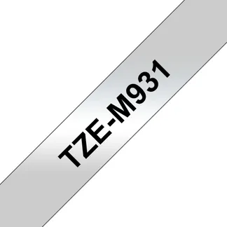 Brother TZE-M931 Etiketten erstellendes Band schwarz auf silber Brother TZE-M931 Etiketten erstellendes Band schwarz auf silber