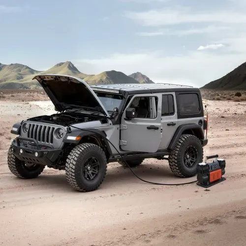 VEVOR Luftkompressor Zweizylinder, 300 L/min, Reifenfüller mit automatischer Abschaltung, 12 V, 10,3 bar, Offroad-Luftpumpe mit LCD-Digitalanzeige & Adaptern für LKW, PKW, SUV, Geländewagen & RV – Bild 7