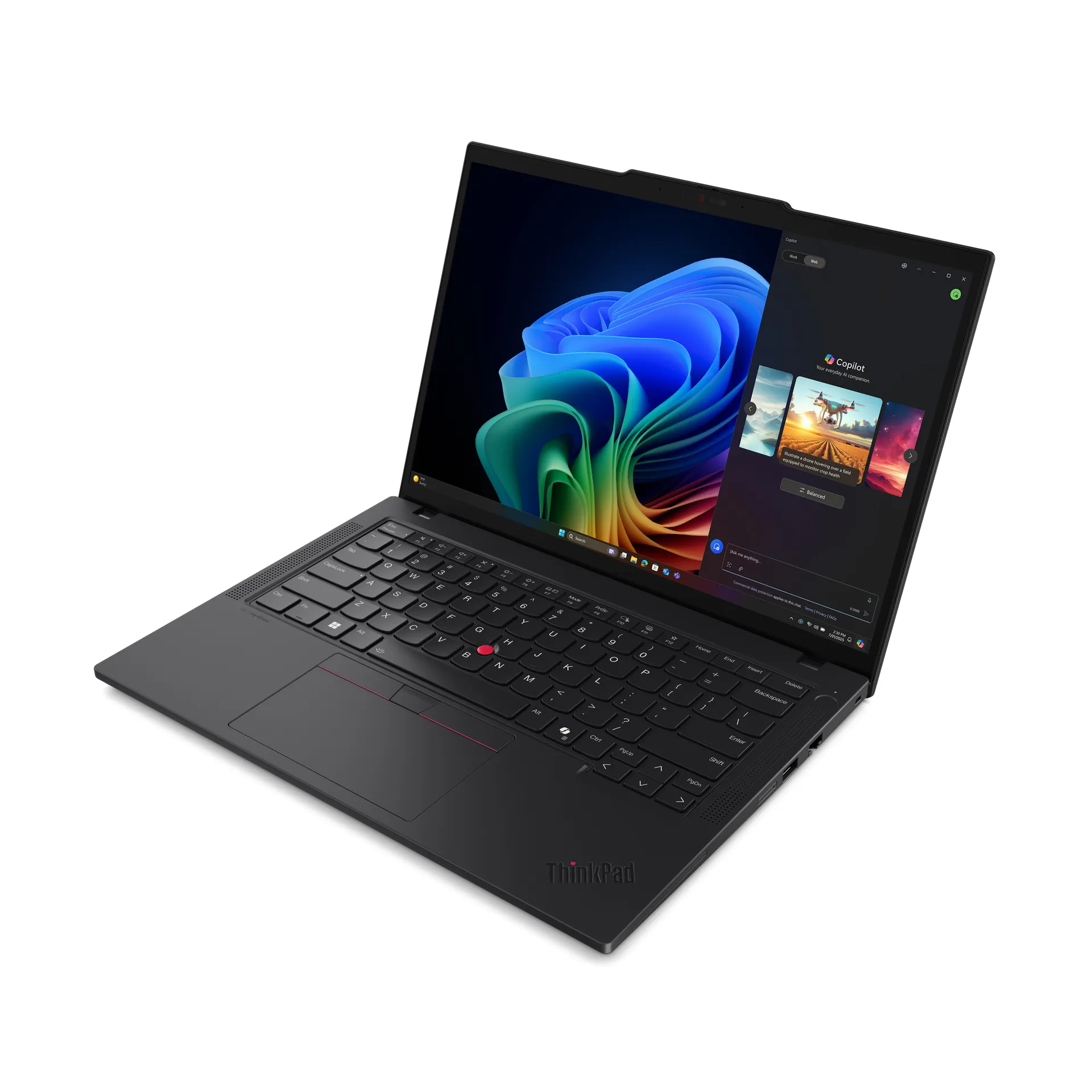 Lenovo ThinkPad T14 Gen 6 (AMD) Copilot+ PC AMD Ryzen AI 7 350 Laptop 35,6 cm (14") WUXGA 64 GB DDR5-SDRAM 1 TB SSD Wi-Fi 7 (802.11be) Windows 11 Pro Deutsch Schwarz – Bild 5