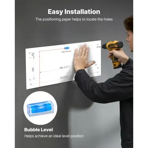 VEVOR 2er-Set Garagenregal 1219x615x305 mm Werkzeugaufbewahrung 118 kg pro Schicht Werkzeughalter Wand mit Haken 1219x615mm Regalfläche Aufbewahrungsregale Metallregal Werkzeug Organizer Wandregale – Bild 4