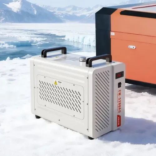 VEVOR Industrieller Wasserkühler 1,6 kW, Wasserkühlsystem mit Kompressor, 7-L-Tank, max. Durchfluss 13 L/min, Industrial Water Chiller für CO2-Lasergravur- & -schneidmaschinen – Bild 7