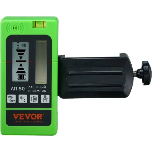 VEVOR Professional Laserempfänger 60m Reichweite Laserdetektor für Puls-Kreuzlinienlaser ±1,5mm Nivellierbereich 1,5-V-Batterien 20 Stunden Betriebszeit doppelte LCD-Display mit Hintergrundbeleuchtung VEVOR Professional Laserempfänger 60m Reichweite Laserdetektor für Puls-Kreuzlinienlaser ±1,5mm Nivellierbereich 1,5-V-Batterien 20 Stunden Betriebszeit doppelte LCD-Display mit Hintergrundbeleuchtung