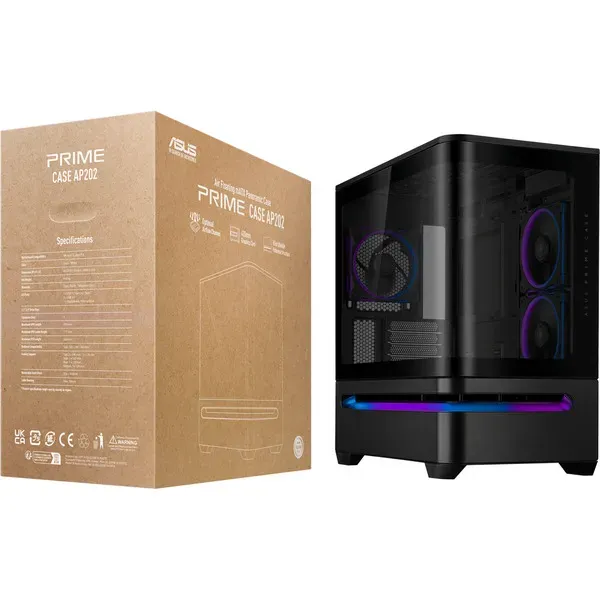 ASUS PRIME AP202 ARGB Mini Tower Schwarz – Bild 15
