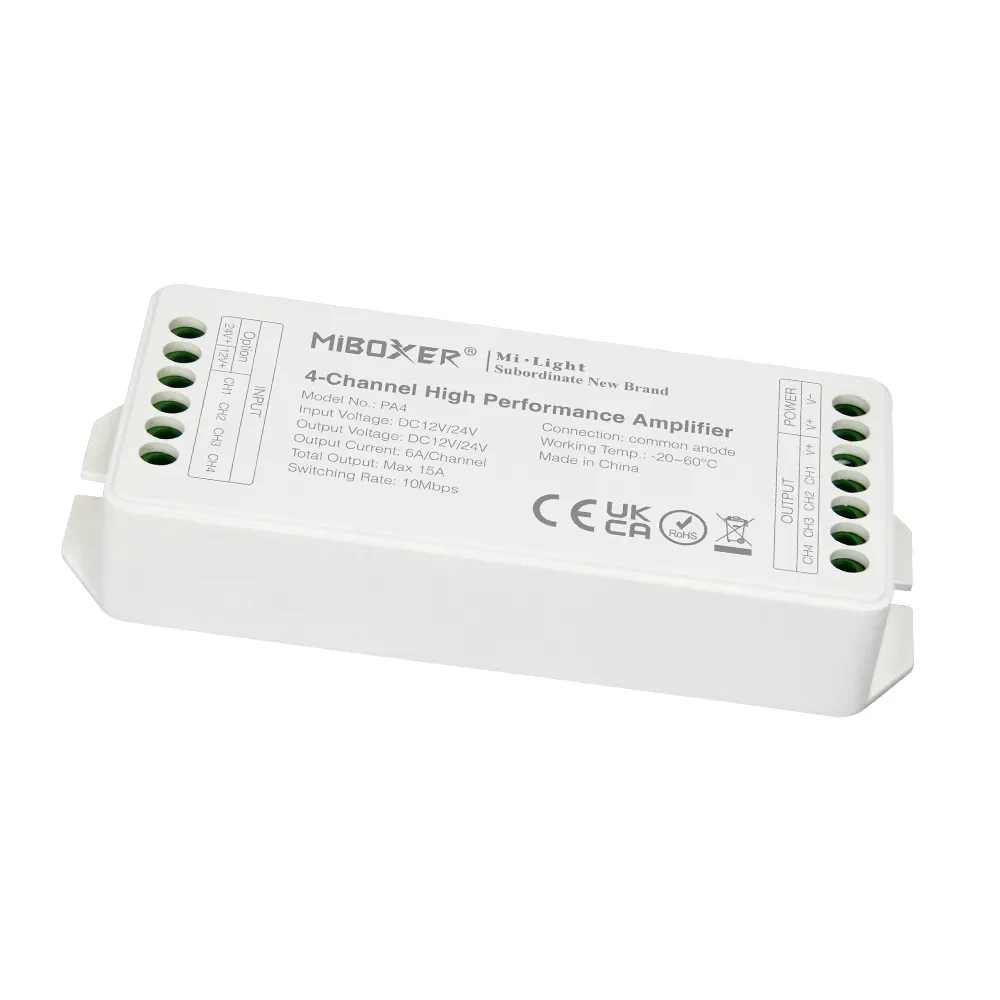 MiBoxer PA4 LED Controller 4-Channel Amplifier MiBoxer PA4 LED Controller 4-Channel Amplifier